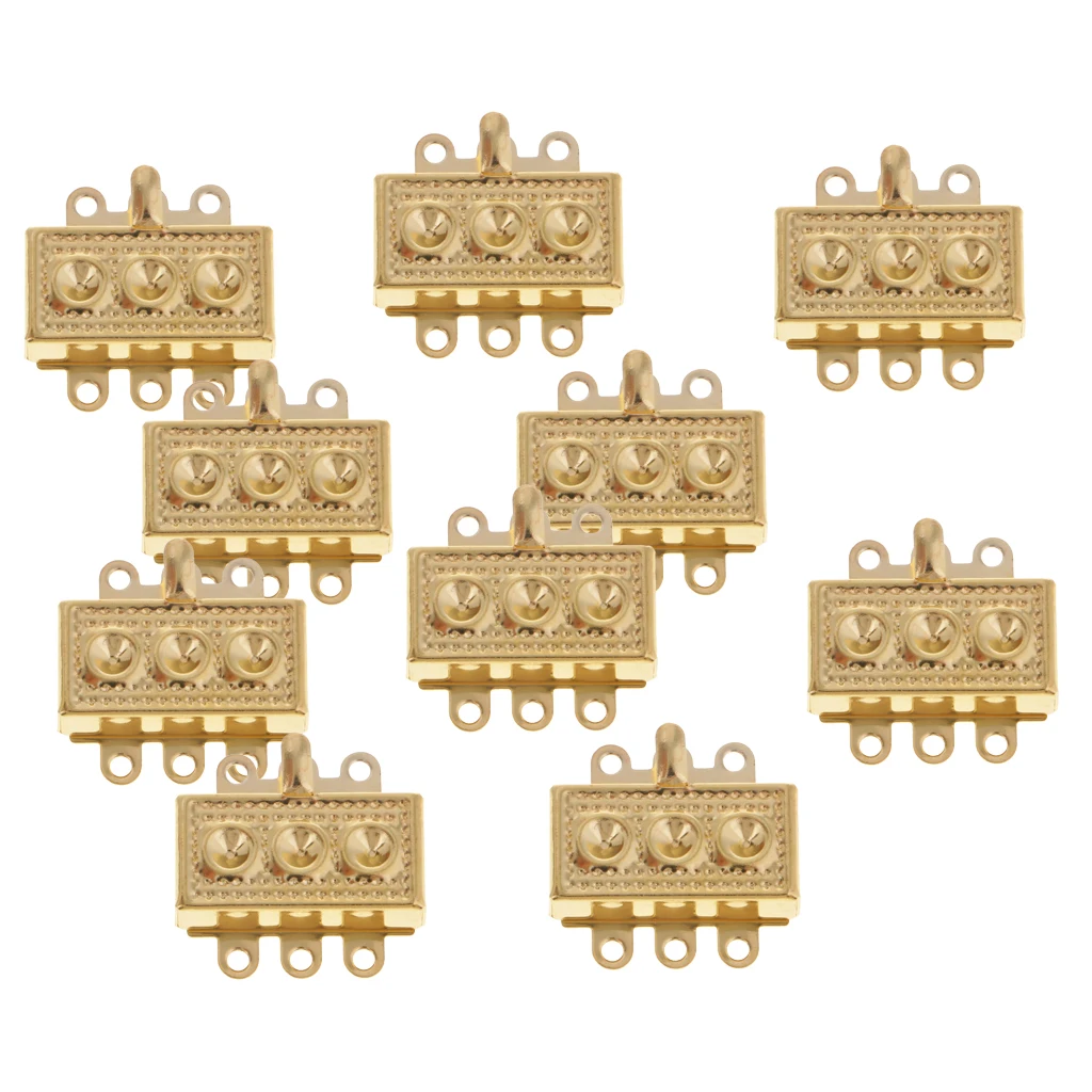 10pcs Metal Bracelet Necklace Jewellery Findings Connectors Box Clasps Buckles DIY Crafts Jewelry