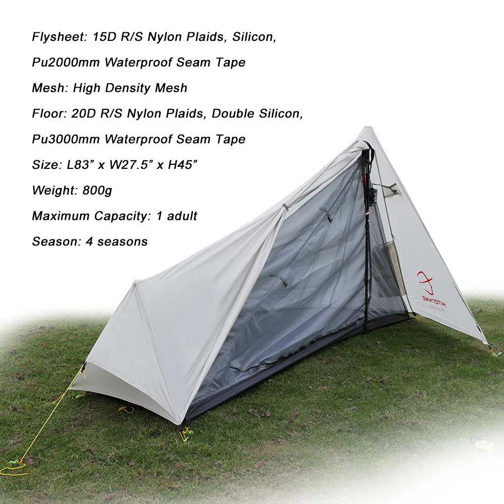Trekking pole style camping tent 6
