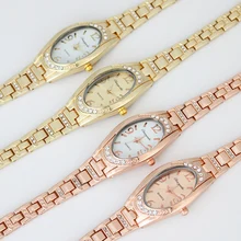 Chaoyada Роскошные для женщин часы известных брендов золото модные дизайн браслет часы дамы для женщин наручные часы Relogio Femininos O80