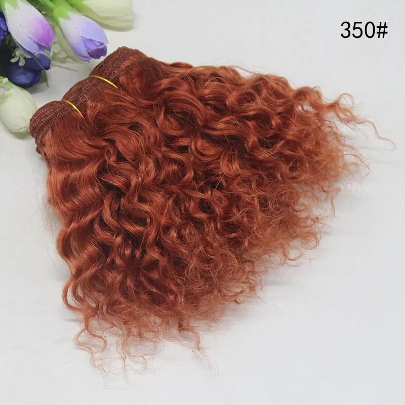 

1 Piece Extension Wool Hair Wefts 18*500cm Yellow White Red Color Curly Doll Hair for BJD/SD DIY Wigs