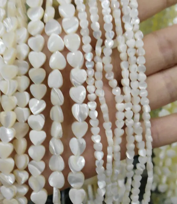 

wholesale 2strands 4 6 8 10 12mm Genuine MOP Shell ,Pearl Shell heart star carved shell black white jewelry beads
