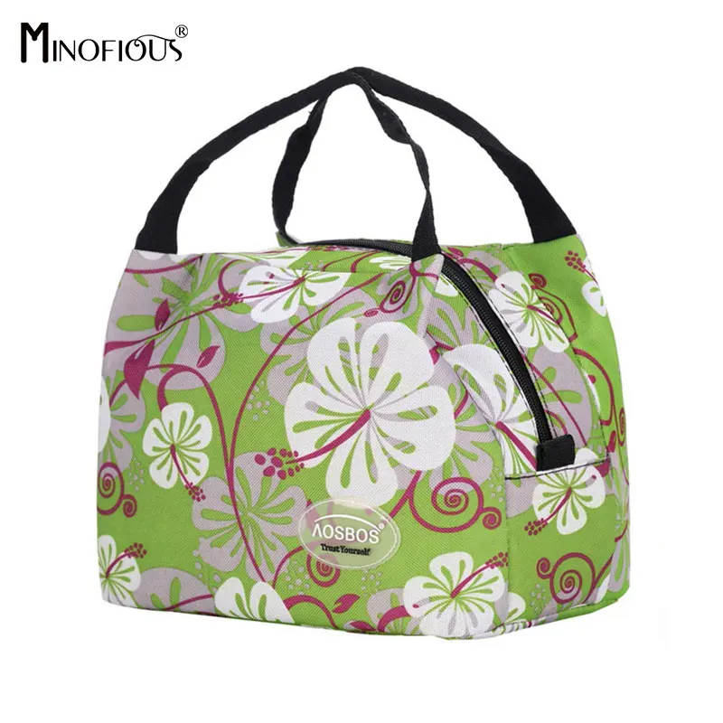 

MINOFIOUS Print Insulated Lunch Bag Cooler Picnic Food Lunch box Bag Portable Thermal Lunch Bags for Women Kids Men Cooler box