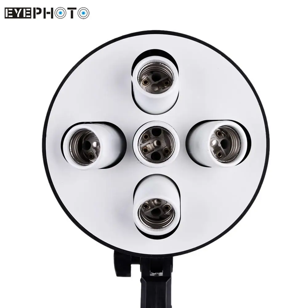 5 in 1 E27 Base Socket Light Lamp Bulb Holder Adapter for Photo Video