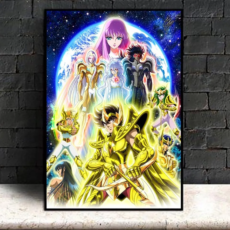 

5d Diy Diamond Wall Art Animation Saint Seiya Painting Handmade Cross Stitch Picture Mosaic Full Square Drill Embroidery Gifts