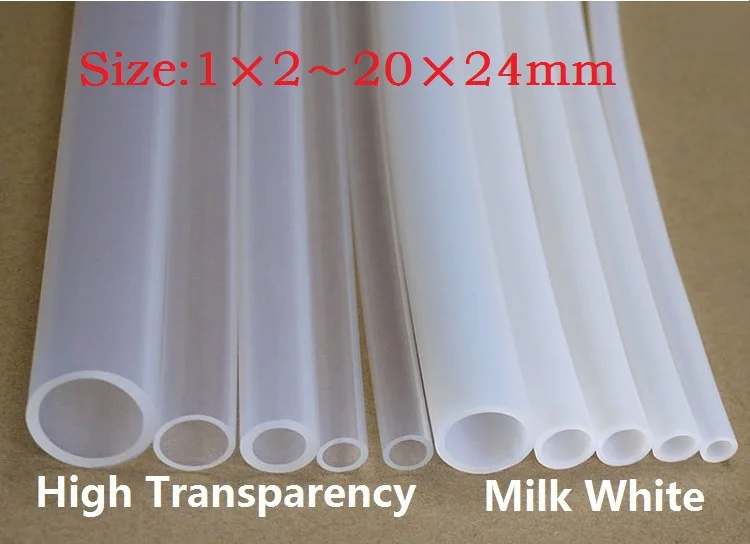 

9x11mm~18x20mm PTFE Teflon Tubing Pipe 600V High Transparency Wire Protection Tube ROHS & UL-1/3/5 Meters