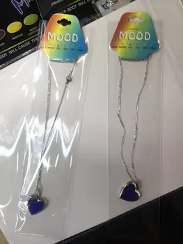 

Stainless Steel Changing Color Heart Necklace Mood necklace Emotion Feeling Temperature can open Pendant necklace 120pcs/lot