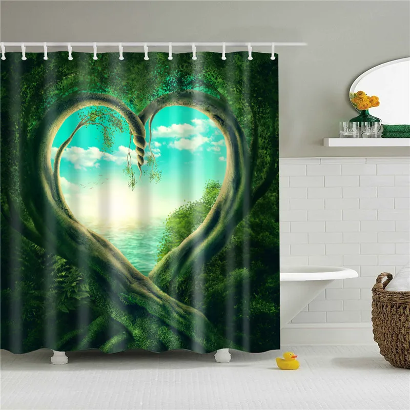 

Fantastic Scenery Waterproof Shower Curtains Polyester Fabric Bathroom Curtains Mouldproof Bath Screens Curtain for Bathroom 1PC