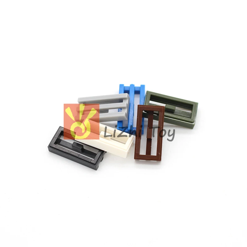 

Moc Brick 2412 Tile Modified 1 x 2 Grille (undetermined type) DIY Enlighten Building Blocks Block Bricks Compatible
