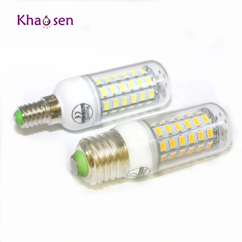 Светодиодный светильник E27 5730 SMD 220 В E14 светодиодный кукуруза 24 36 48 56 69 72 люстра в
