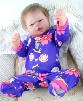 

High quality 22" Full Body Silicone Reborn Baby Doll bebe Newborn Girl reborn bonecas for kids gift real alive can enter water