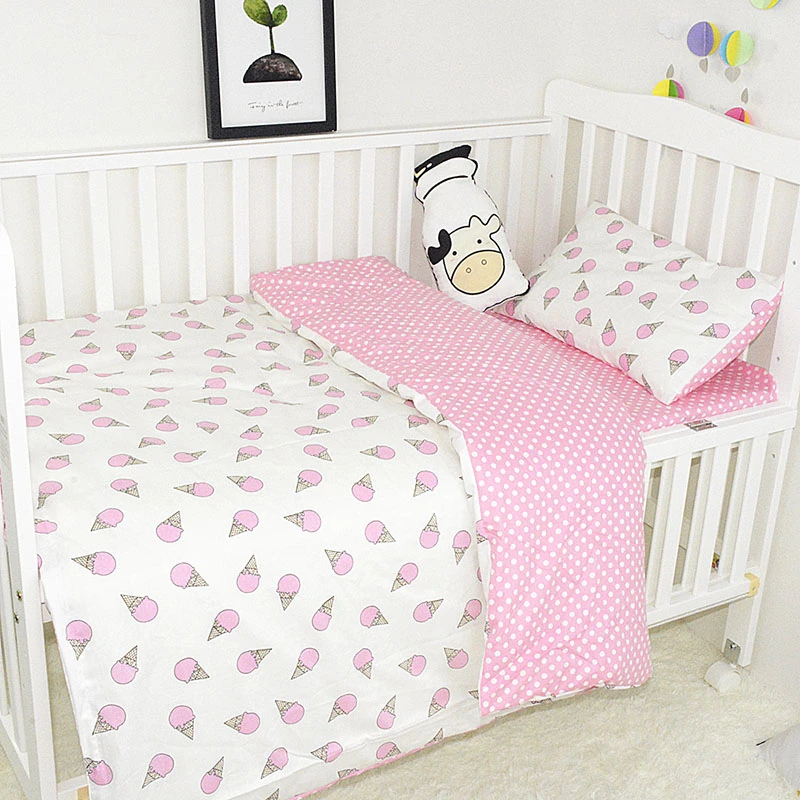 Ensemble De Literie En Coton Pour Bebe 3 Pieces Avec Housse De Couette Taie D Oreiller Drap De Lit Aliexpress