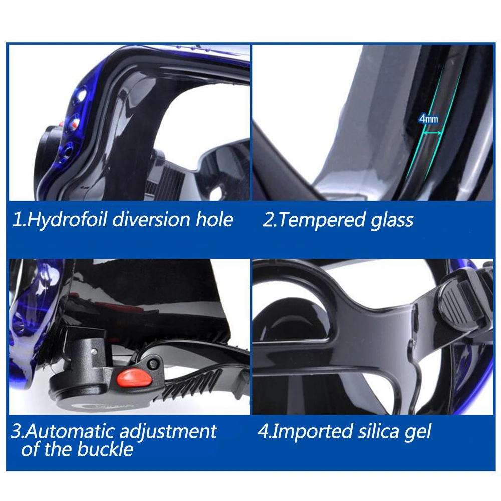 YONSUB профессиональная противотуманная маска для дайвинга, подводное плавание, очки для плавания, набор сухих трубок для подводного плавания для мужчин и женщин, снаряжение для дайвинга