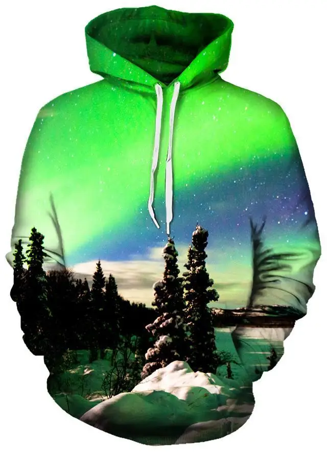 

AURORA GLOW UNISEX HOODIE 2018 Hip HOP Famous Brand Hooded Sweatshirt Fashion Pullover
