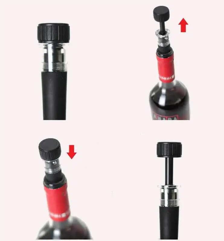 1 шт вакуумная пробка для закупоривания бутылок красного вина шампанского бутылка консервант воздушный вакуумный насос герметичная Заставка подходит для стандартных шеек