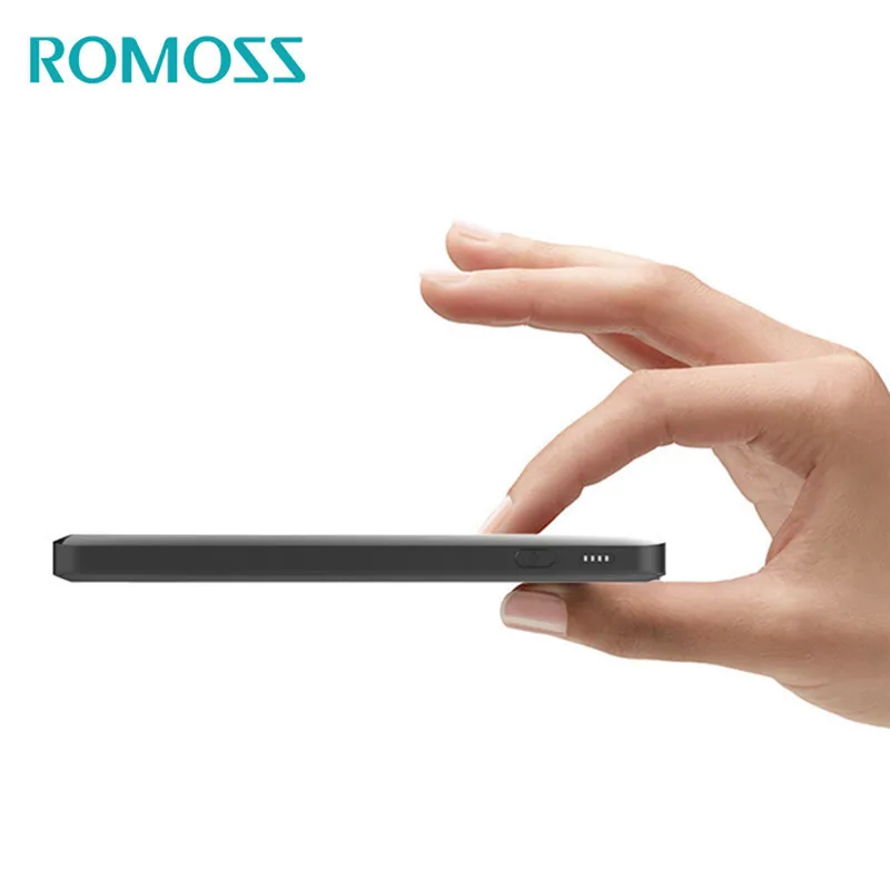 NEW ROMOSS Qi Wireless Charger Power Bank 5000mAh Fast Rechargeable External Battery USB Poverbank Charging Pad for Smartphone