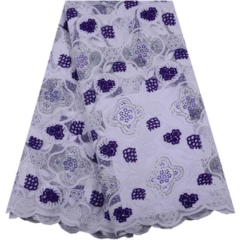 

Best Selling African Lace Fabric With Stones Nigerian French Fabric High Quality African Milk Silk Tulle Lace Fabric Y1471