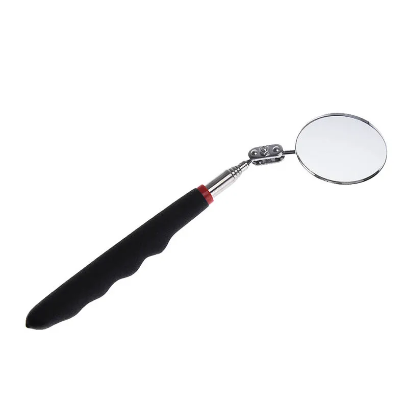 

1pc Inspection Mirror Adjustable Angles Retractable Telescopic Inspection Round Mirror For Hidden Area
