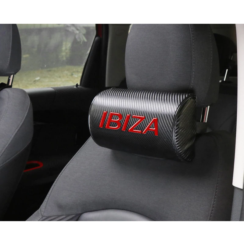 

Car Safety Pillow Auto Headrest Breathe Car Auto Seat Head Neck Headrest Pillow Pad for Seat Leon Ibiza cupra FR+ Altea Belt