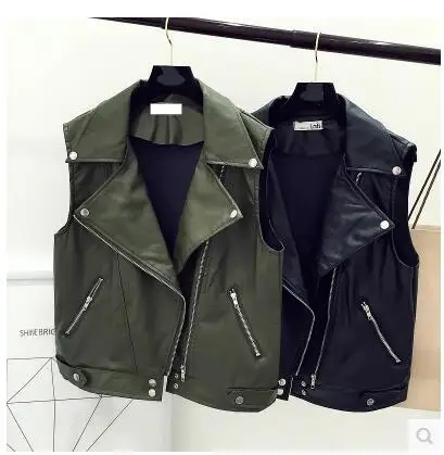 jaqueta de couro sem manga