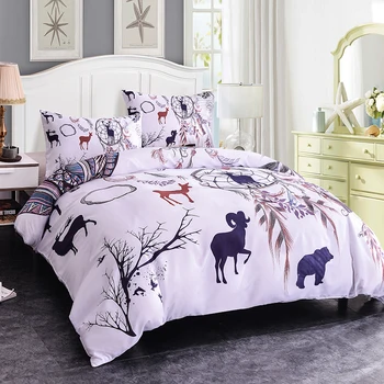 

ZEIMON Animal Desiage Bedding Set Dreamcatcher Pattern Polyester Bedclother For Home Decor Duvet Cover Pillowcase
