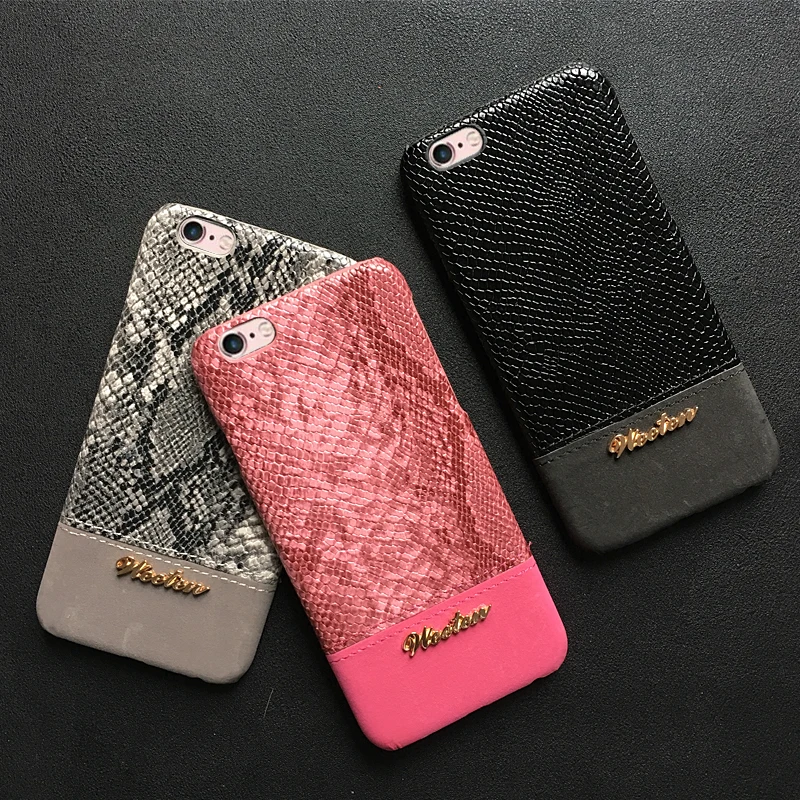 Retro Snake Case For iPhone 11 Pro XS MAX XR Case For iPhone X 7 8 6 6S Plus Cover Crocodile Texture Fundas Hard PC Phone Case iphone 8 wallet case