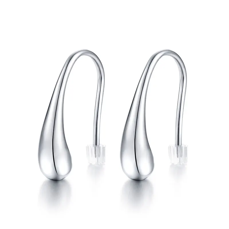 

ZPAMS Women's Fashion Stud Earrings Stainless Steel Earrings for Women Silver/ Gold/Rose Gold Colour Water Drop Shape Earrings