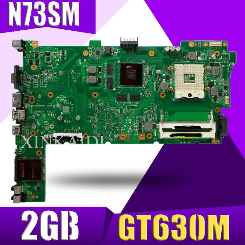 Akemy N73SM Материнская плата ноутбука REV.2.0 для ASUS N73S N73SV N73SM 3 Разъем для карты памяти с GT630M/2 ГБ Графический полный тест