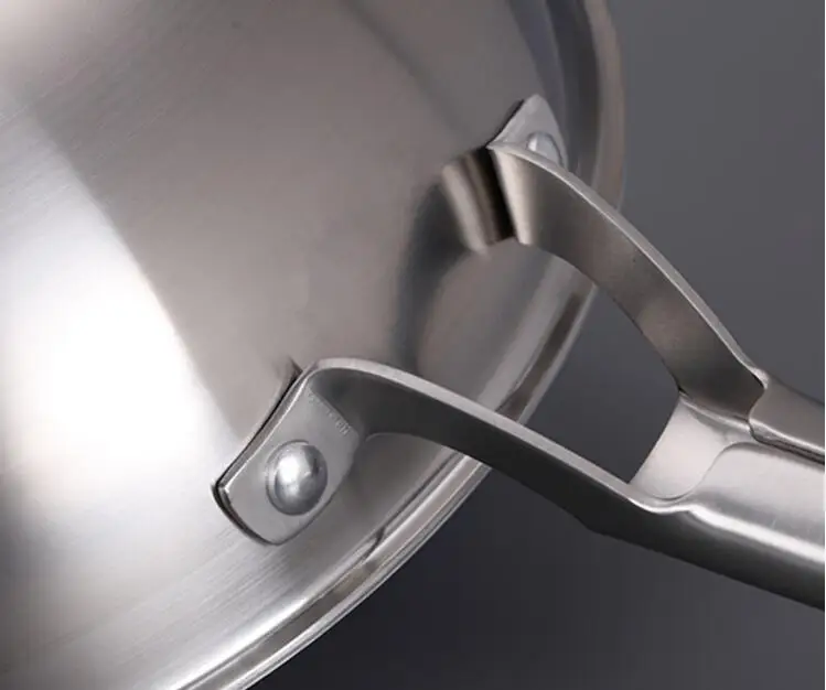 2017 304 кастрюли из нержавеющей стали без покрытия дыма антипригарная сковорода