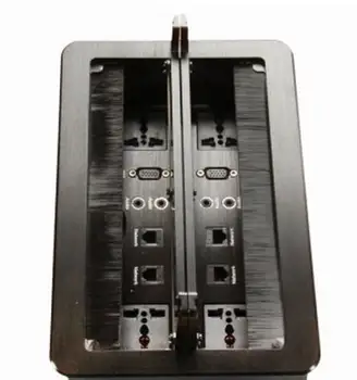 Cheap 2019 Multifunctional Tabletop Running Cable Cubby With Brush Hidden Socket Making Table Neat And Tidy 10 Pcs/set