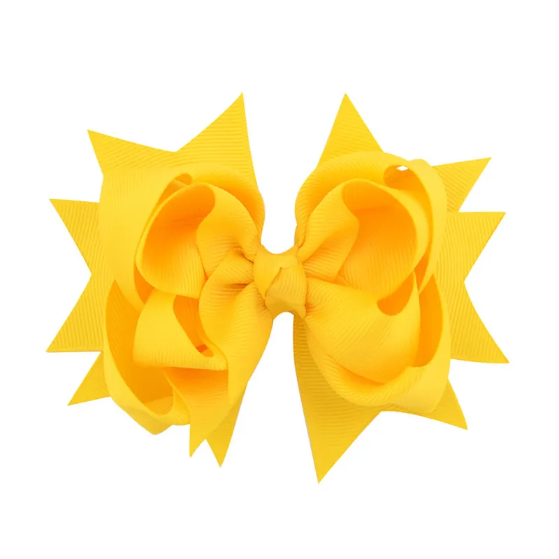 Kids Cute Flower Headwear Grosgrain Ribbon Hairbow Children Girls Hair Bows Clips Hair Baby Girl Head Accessories Dancing Hairpins (10)