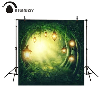 

Allenjoy photography backdrop Alice Green Forest trails mysterious Fairy Tale Style Theme background camera fotografica