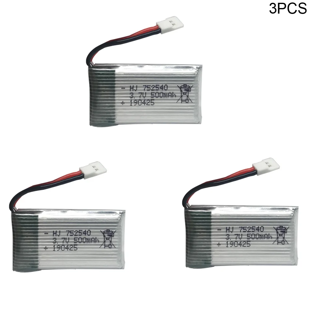 Литий полимерный аккумулятор для Syma X5C X5SW M68 Cheerson CX 30 H5C Tianke 3 7 в 500 мАч 752540