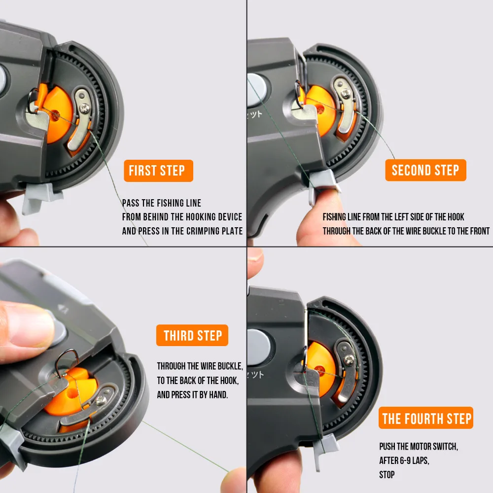Портативный Электрический автоматический рыболовный крючок ярусная машина рыболовные аксессуары галстук быстрые рыболовные крючки линия связывающее устройство оборудование