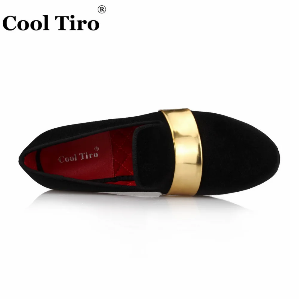 Black Velvet Loafers with Gold belt  (10)