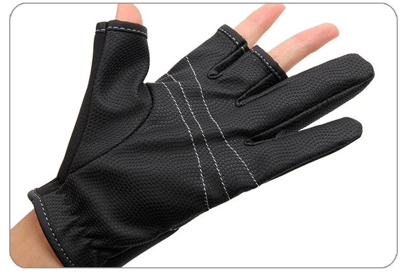 TSURINOYA High Quality 1pair LXL Size Three Fingerless Fishing Gloves Anti-Skid Breathable Sports Gloves Lure Fishing Tackle  (5)