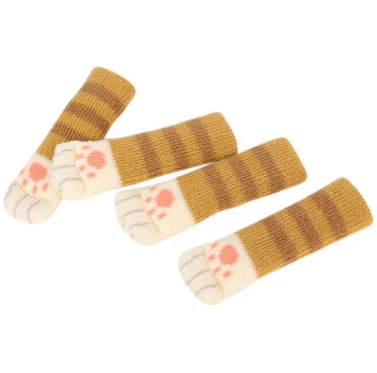 12 упаковок, мультяшный милый кот, стол и стул, коврик для ног, защитная накладка для мебели, толстый нескользящий стул, Накладка для ног