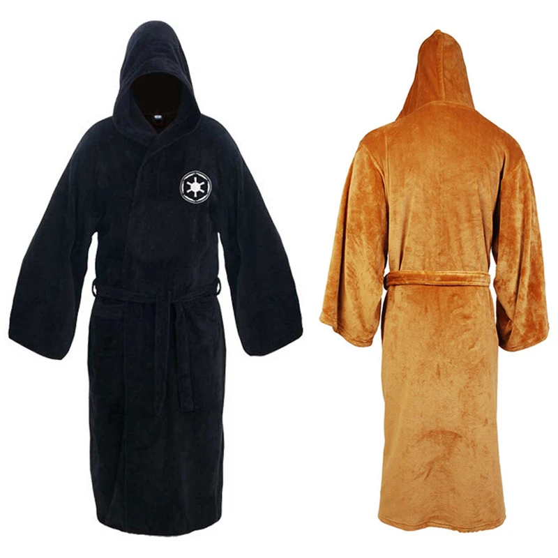 Star Wars Darth Vader Terry Jedi Bathrobe for Men Robe Costume Brown