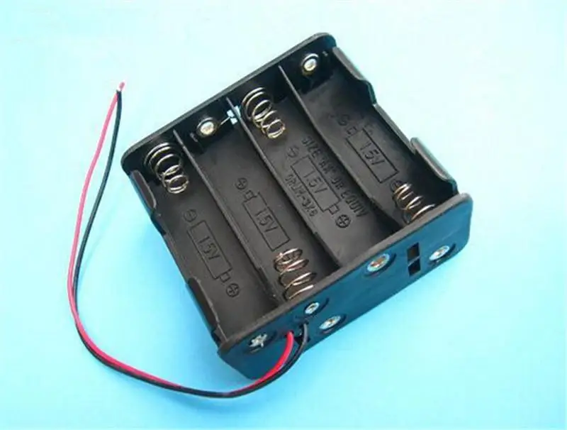 Electromic Component Battery Holder Box Case Black w/Wire 8 X AA 15V 58*63*29.5cm US