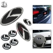 7 pçs 3d fibra de carbono cromo carro-estilo velocidade emblemas emblema kit (grade tronco volante 4 jantes) para 2011-2014 kia optima k5
