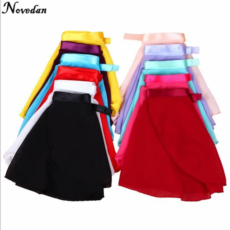 

New Discount Chiffon Child Girls Semi Transparent Tulle Skirts Kids Wrap Ballet Practice Stage Show Skirt Cheap Dance Aprons