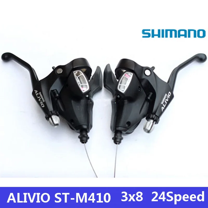 ALIVIO DEORE XT ST-M410 рычаг переключения передач 3*8 Скорость 24s MTB велосипед горный велосипед соединение DIP велосипед переключатель - Цвет: black