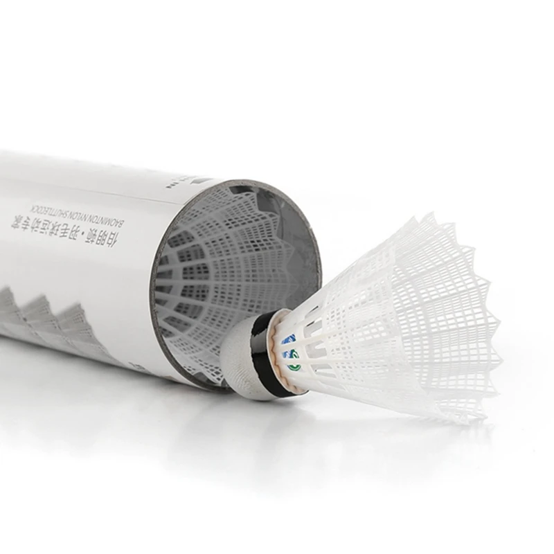 6 piezas Super Durable y de luz de plástico de Nylon de bádminton bola Bola de formación de transporte al madera de corcho bola 6 piezas Super Durable y de luz de plástico de Nylon de bádminton bola Bola de formación de transporte al madera de corcho bola