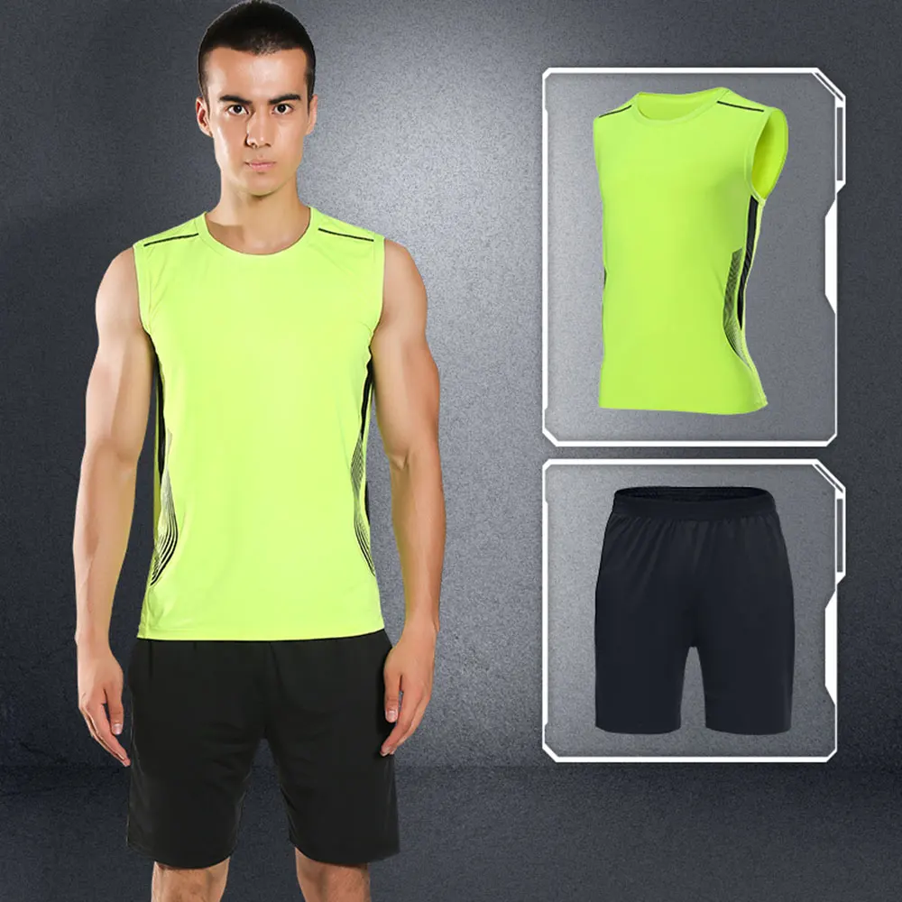 A10-2件套无袖荧光绿