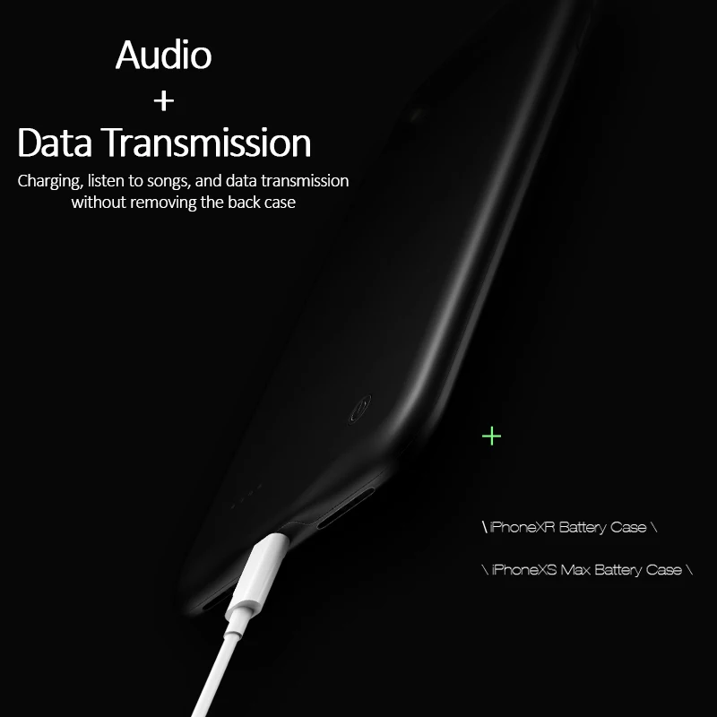 USAMS Smart Battery Case Charger For iPhone XR XS Max,Battery Case External Power Bank Backup Powerbank for iPhone X XS