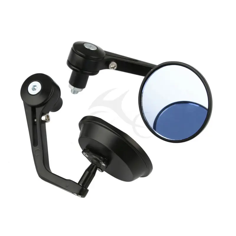 

Motorcycle Motorbike Rearview Bar End Mirrors 7/8" Aluminum Round Universal