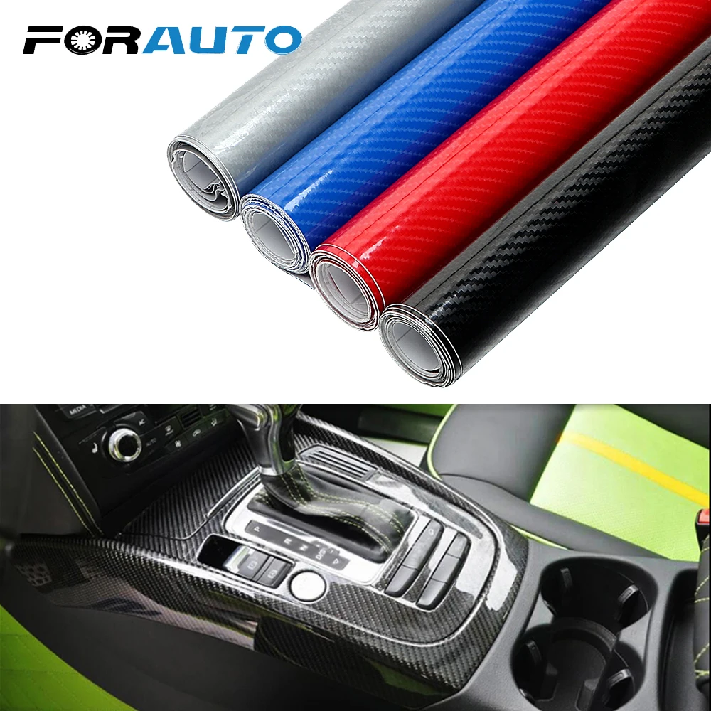 

FORAUTO Car Stickers and Decals 5D Carbon Fiber DIY Car Wrap Sticker Motorcycle Vinyl Film Glossy Car-styling 195mmX1520mm