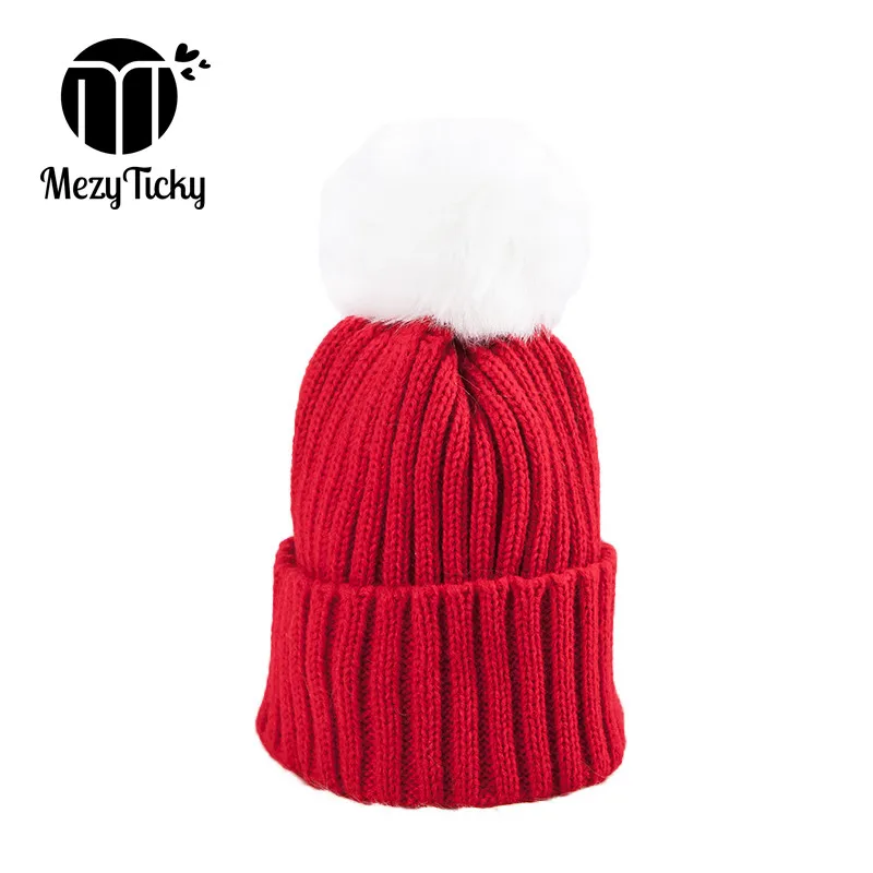 

Autumn Winter Newborn Hair Ball Children Warm Wool Hat Fashion Knitted hats Boys Girl Crochet Caps Infant Protect ears Headgear