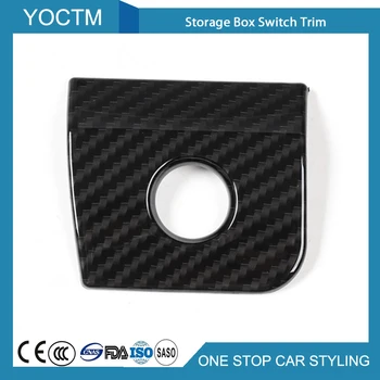 

Car Styling ABS Garnish Box Storage Box Switch Cover Trim Carbon fiber for Ford Mustang 2015 2016 2017 Car Interior Accessories