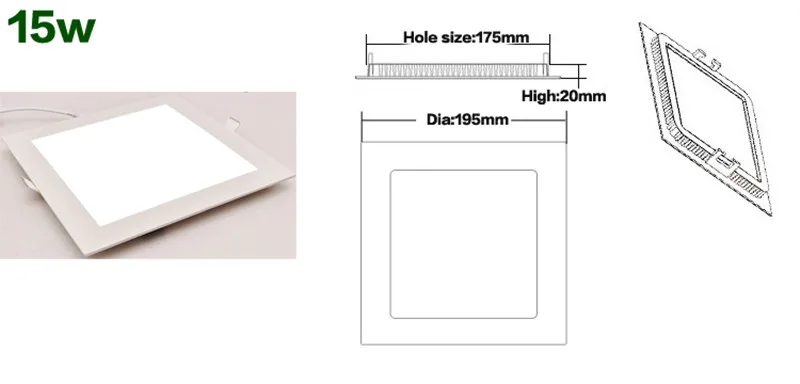 15W led downlight