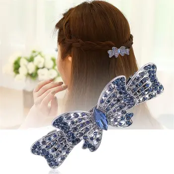 Women Girls Hair Clip Peacock Full Shiny Crystal Rhinestone Girls Hairpin Beauty
